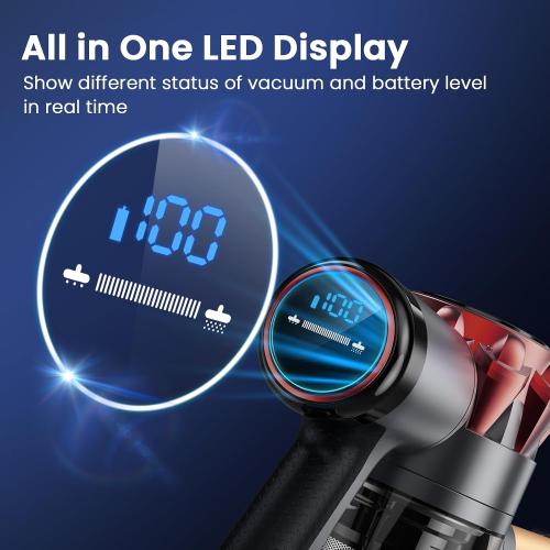 COLOR GOLD AND PURPLE ‼️UML0 S3P Cordless Vacuum Cleaner, 45kPa Powerful Suction Vacuum Cleaners for Home, 55-Min Runtime Rechargeable Stick Vacuum, Self-Standing, for Pet Hair Carpet Hard Floor, LED Display