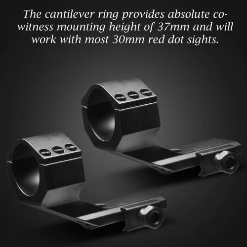 Gotical Mounts Offset Scope Rings for Picatinny Rail System, Flashlight Fixture, Bicycle Clamp, 30mm, 25.4mm, 1.18, 1Inch Diameter