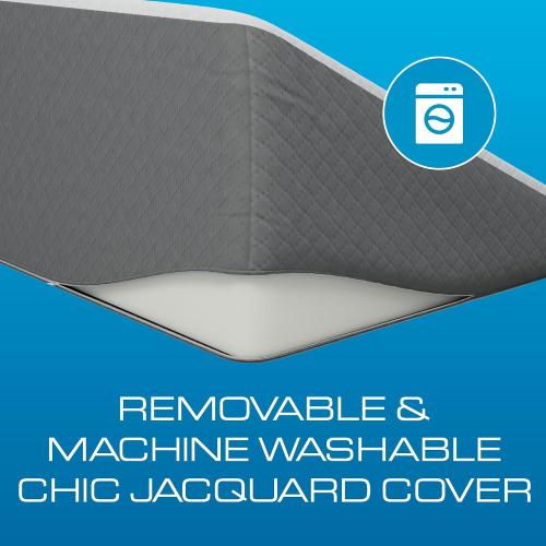 Bed Wedge Pillow Chic Jacquard Cover for Sleeping and Acid Reflux, Heartburn (Standard Width 7.5 Height)