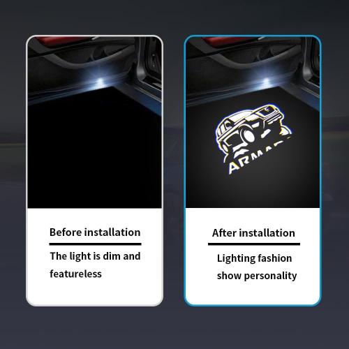 2PCS Non-Fading LED Car Door Logo Lights Projector Compatible with Armada 2017-2022 Puddle Lights Ghost Shadow Light Kit Car Accessories (Armada)