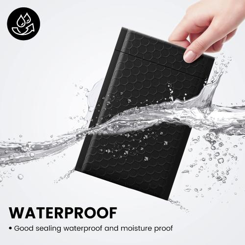 Fuxury 4x8 Bubble Mailer 260 Pack Black Padded Envelopes Usable Size 4x7
