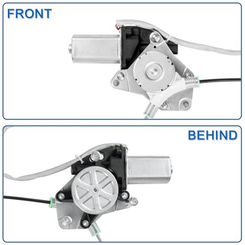 Obaee Window Regulator with Motor Front Right Passenger Side, OE 748-132 | Compatible with Honda Element 2003 2004 2005 2006 2007 2008 2009 2010, Replace 72210SCVA02, 72210-SCV-A02, (2 pins)