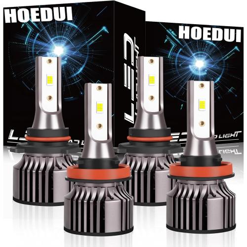 For Honda Accord 2013-2018 Light Bulbs, 500% Brightness,High and Low Beam Light Bulbs, Plug and Play, 6500K Cool White, 30000LM Super Bright, IP68, Superfocused Beam Mode, Pack of 4