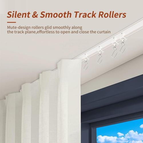 Flexible Bendable Ceiling Curtain Track, 9.8 ft (3 m), White