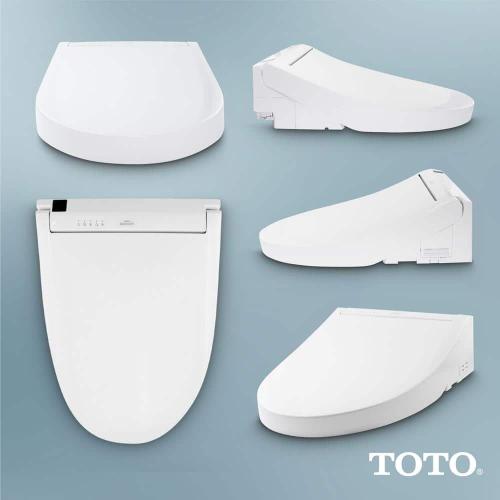 C5 Washlet Electric Heated Bidet Toilet Seat for Elongated Toilet in Cotton White