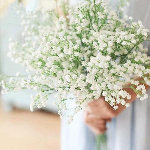 21'' Babys Breath Artificial Flowers 6Pcs White Gypsophila Faux Flowers