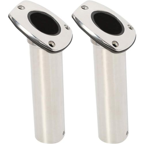 NovelBee 2pcs 30 Degree Stainless Flush Mount Rod Holders for Fishing Boat