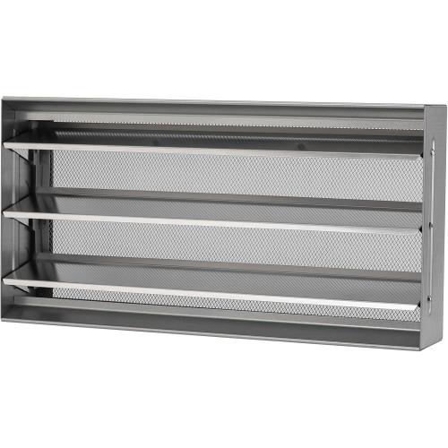 8 x 16 Manual Foundation Vent with Adjustable Louvers for Ventilating Crawl Space Replacement Air Vent for Block & Brick Construction, Aluminum, 73 sq. in. Net Free Vent Area 4 piece