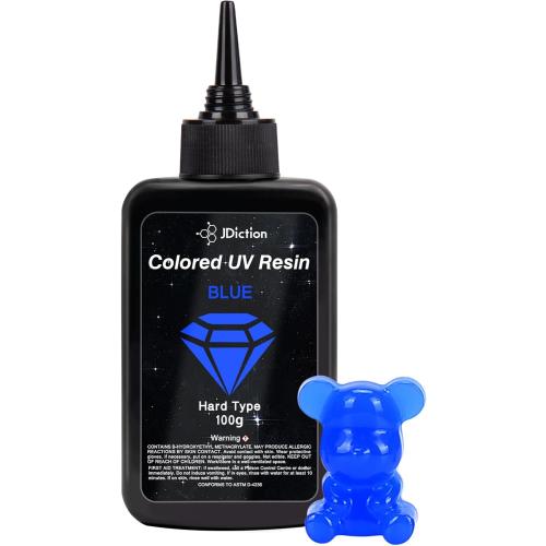 JDiction UV Resin Blue, 100g Colored UV Resin for Jewelry Making Greenish Blue