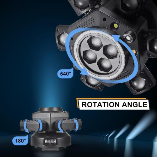 Moving Head DJ Lights, 150W LED Stage Lights 5-in-1 with Remote