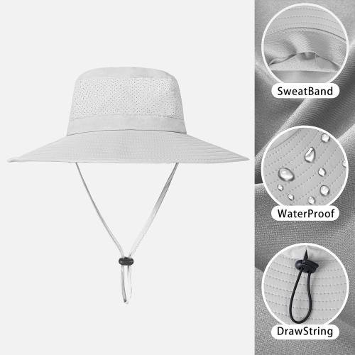 ZOORON Boonie Hat UPF 50  Cooling Sun Hat for Men and Women,Wide Brim Bucket Hats for Outdoor Golf Hiking Safari Beach