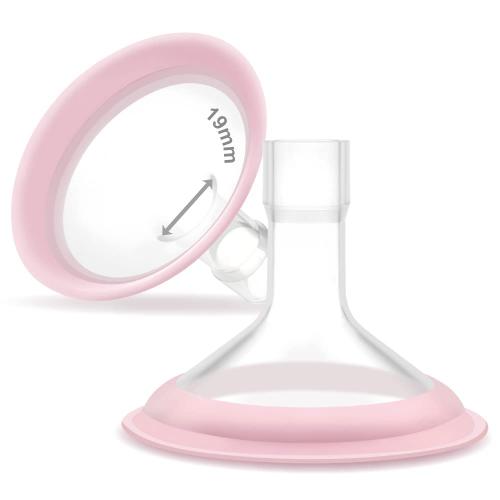 Maymom 19mm MyFit Shields, Pano Series; Compatible with Medela Breast Pump- PersonalFit, Freestyle, Harmony, Maxi, Freestyle Flex Connector; Connect to Maymom Widemouth/Narrow Connector, 2pcs