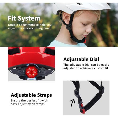 Kids Bike Helmet, Toddler Youth Helmet for Boys Girls, Ages 3-5, 5-8, 8-14