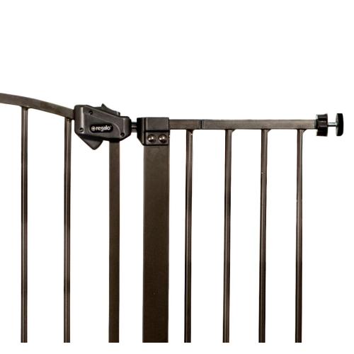 Regalo Gate 35-in x 30-in Pressure Mounted Bronze Metal Safety Gate