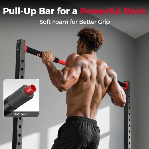 FLYBIRD SR1 Squat Rack, Adjustable Power Rack for 6FT/7FT Barbells