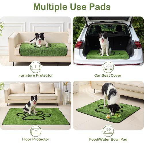 Qeils Reusable Dog Pee Pads, Washable Puppy Pads, Leak-Proof 18x24 2 Pack