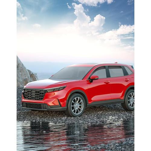 in-Channel Window Rain Guards Fit for Honda CR-V CRV 2023 2024 2025 2026 Extra Durable Window Visors Window Deflectors Vent Visors Vent Shades Car Accessories-4 pcs 2-Q03