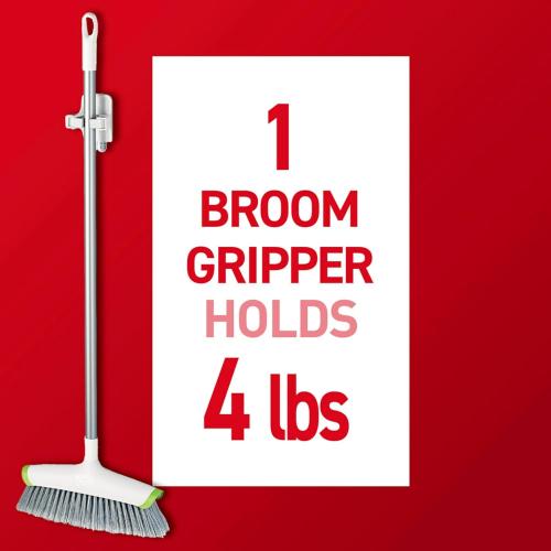 Command Large White Broom Grippers, 1 Broom Gripper,