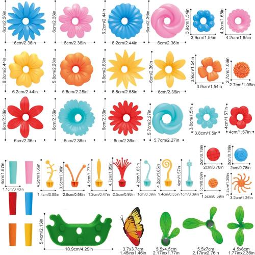 SpringFlower Flower Garden Building Toys, for Girls 3 4 5 6 7 Years Old