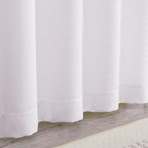 Chyhomenyc White Curtains 63 Inch Length 2 Panels