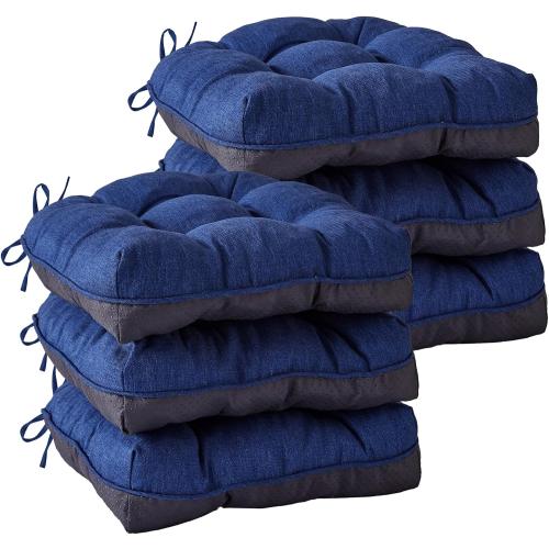 IASEAHK Chair Cushions for Dining Chairs, 15.5 x 15.5 x 4, Navy Blue