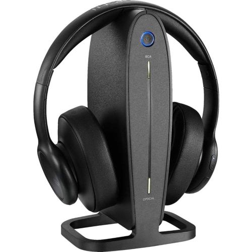 Insignia - NS-HAWHP2 RF Wireless Over-The-Ear Headphones - Black