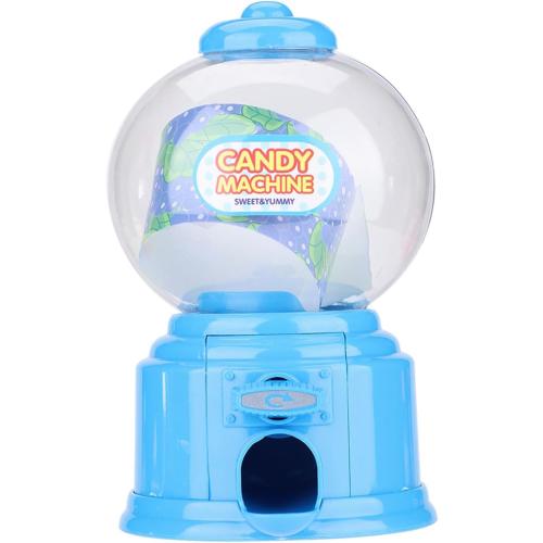 M&M Dispenser Candy Dispenser, Candy Machine Plastic, Mini Twisting Box Gumballs Dispenser Kids Piggy Bank Blue Children Kindergarten GiftBlue