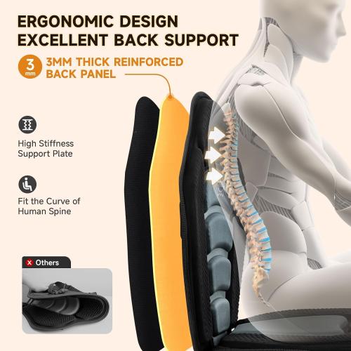 Trymaker Kayak Seat with Back Support, Paddle Board Seat for Inflatable Boards, 264LBS Capacity Thickened Replacement for Sit on Top Kayak Fishing Canoe