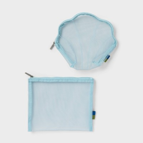 2pk Mesh Shell Pouch Packing Bag - Open Story™ Blue