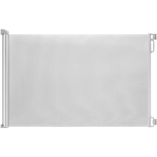 EasyBaby Retractable Baby Gate, 33 Tall, Extends up to 55'' Wide, White/Child Safety Baby Gates, Pet Retractable Gates for Stairs, Doorways, Hallways, Indoor and Outdoor