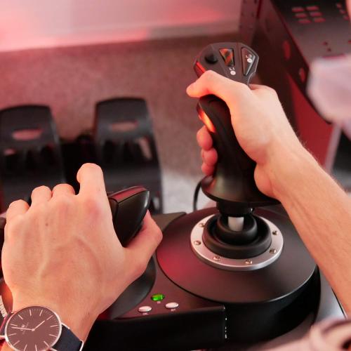 Thrustmaster T.Flight HOTAS X, Joystick and Throttle With Dual Rudder System, Buttons and Programmable Axes, Rotating Handle, Trigger, PC/USB Compatible