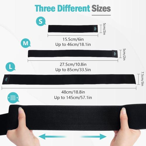 Hilph Ice Pack Strap, Stretchable, 3 Sizes Belt Extender Secure Straps