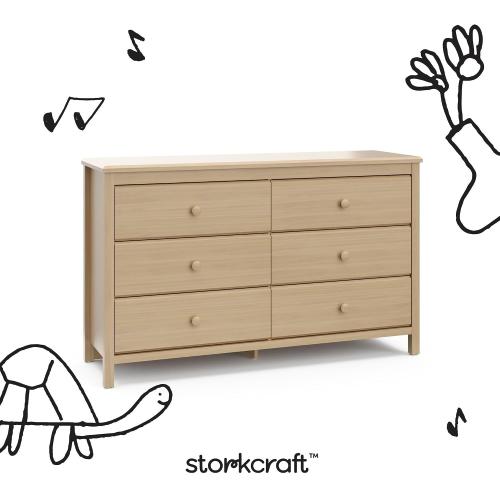 Storkcraft Alpine 6-Drawer Dresser, Driftwood