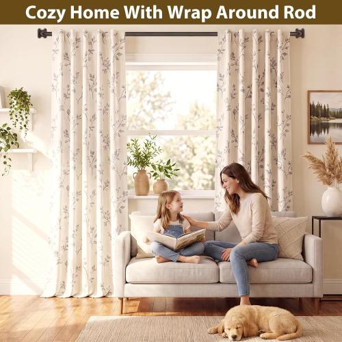 USFOOK Blackout Curtain Rod 32 to 58, Bronze Window Treatment Rod