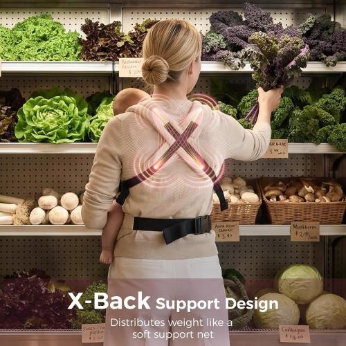 Momcozy PureHug Baby Carrier - Ergonomic, Cozy and Lightweight for 7-45 lbs