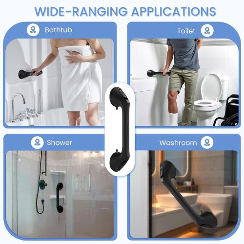 2 Pack Grab Bars for Shower, 16 Inch Shower Handles for Elderly