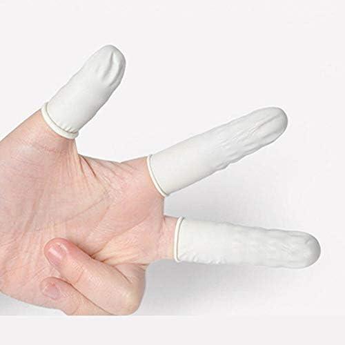 Disposable Fingertips Protector Gloves Natural Rubber Non-slip Anti-static Latex Finger Cots Fingertips Durable Tool 10 piece