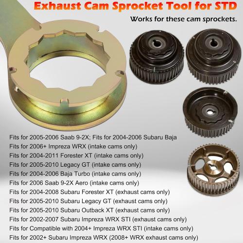 Bonbo Intake/Exhaust Cam Sprocket Install and Remove Wrench Tool for Subaru AVCS JDM & STD, Perfect Combination