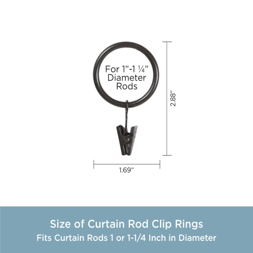 Kenney 1-1/4" Diameter 14-pk. Clip Rings Black
