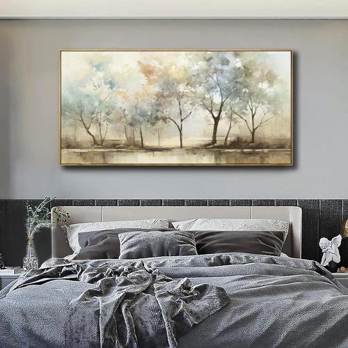VHMING Abstract Wall Art Artwork Retro Trees Pictures Decor Canvas Painting Framed Ready to Hang Living Room Bedroom and Office Wall Decor 20x40 Inch