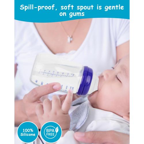 Silicone Nipple for Lansinoh Anti-Colic Baby Bottle, Fast Flow, Size L, 6m , 6 Count