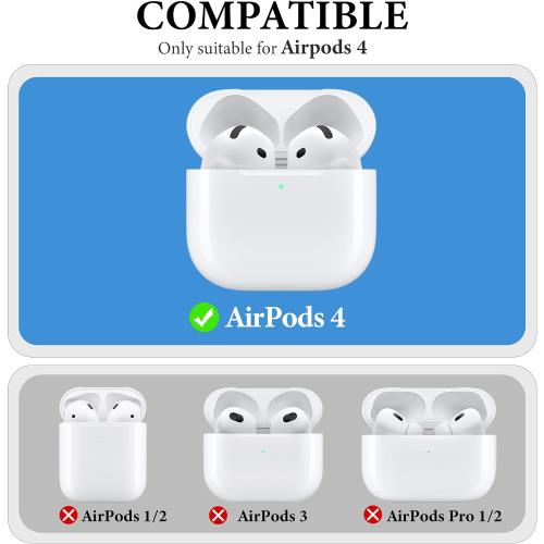 Geekria Earbuds Belt Clip Holder Compatible ONLY with Apple AirPods 4, Portable Earphones Waist Holster Case with Reinforced Clip (Black, 1 Pack, Single Case)
