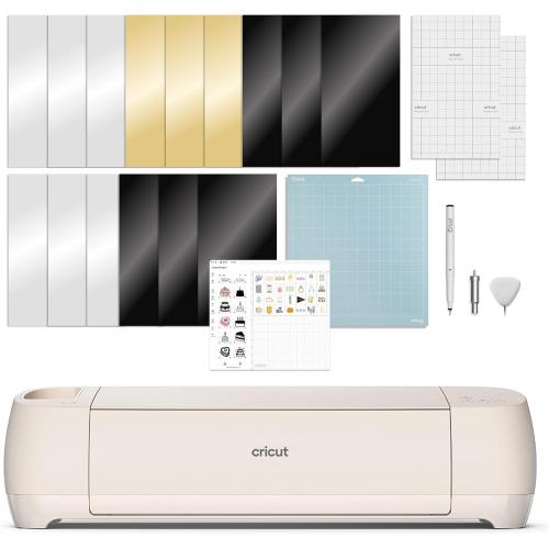 Cricut Explore 4 - Smart Cutting Machine (Seashell) | Digital Content Bundle - Includes 30 Images in Design Space App