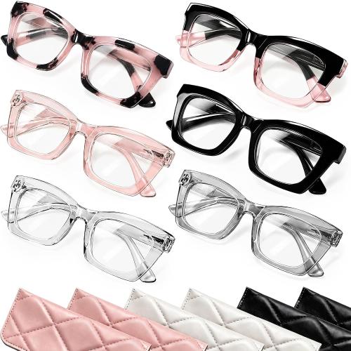 CCVOO 1.0 Style Reading Glasses for Women, Stylish Eyeglasses, Blue Light Readers for Women, Cheaters, (A1 Mix)
