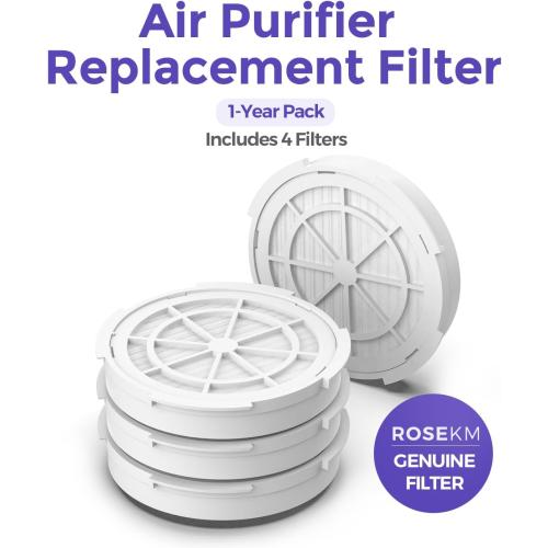 1-Year Pack Air Purifier Replacement Filter for AP001R, True HEPA Filter, 4 Pack