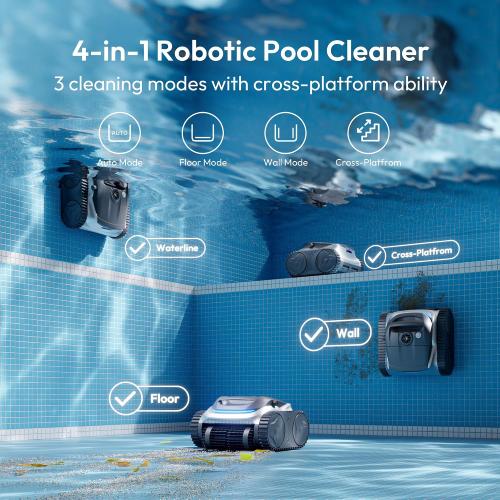 (2026 Upgrade) BUBLUE C10P Gen2 Robotic Pool Vacuum Max to 420 Min Runtime