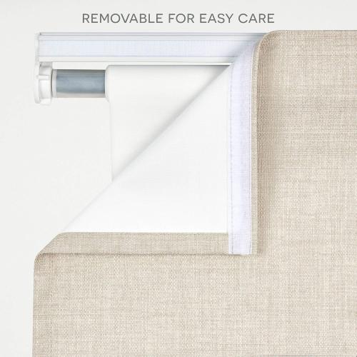Exclusive Home Curtains Acadia 100% Blackout Roman Shade, 34x64, Natural, 1 Piece