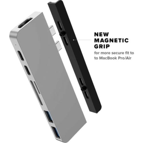 HyperDrive DUO HD28C-GRAY Docking Station - for Notebook/Tablet PC - 100 W - USB Type C - 6 x USB Ports - USB Type-C - HDMI - Wired