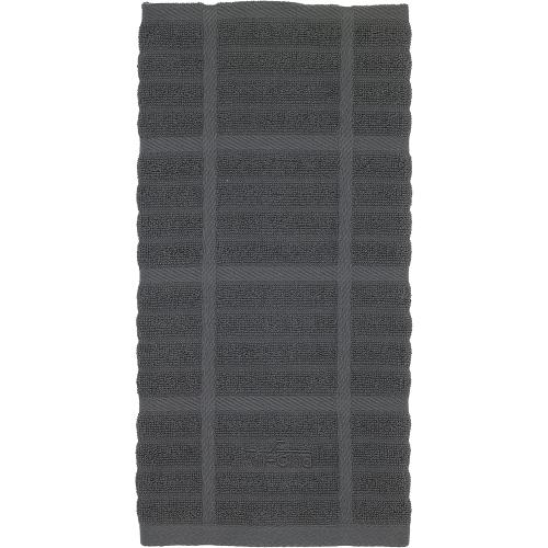 All-Clad Solid Kitchen Towel: Highly Absorbent, Super Soft Long Lasting - 100% Cotton, 17x30 Tea Towel for Cleaning & Drying Dishes, Pans, Glassware, or Countertops, (3-Pack), Pewter