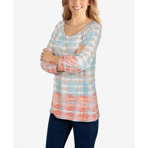 Large Ruby Rd. Women's Tie Dye Jersey Knit Sweater Petite